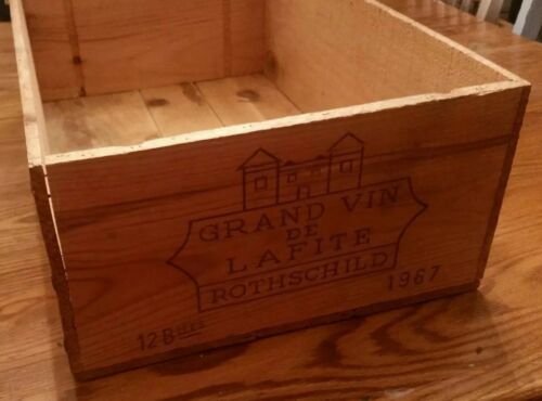 Vintage wooden wine crate ~ 1967 Rothschild Grand Vin de Lafite ~ wood box
