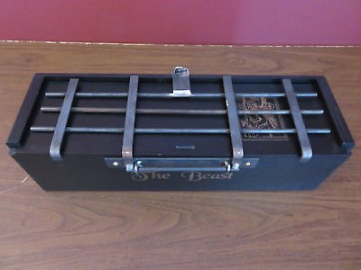 DEL DOTTO THE BEAST NAPA VALLEY WOOD WINE BOX/CRATE/CASE WITH IRON BARS