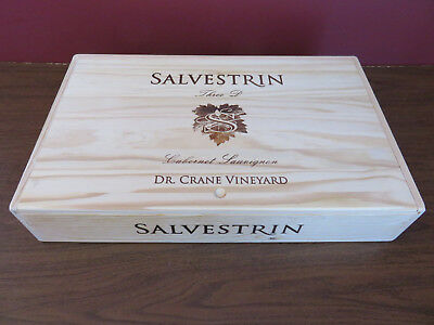 SALVESTRIN DR. CRANE NAPA VALLEY WOOD WINE BOX/CRATE/CASE