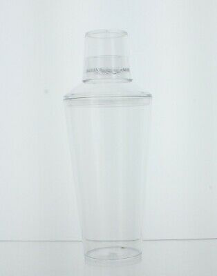 740ml Plastic Cocktail Shaker W/Jigger Cap Clear Bartender Party Drink Mixer