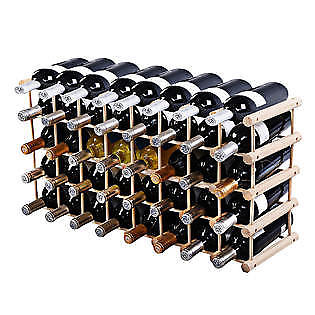 Goplus New 40 Bottle Wood Wine Rack 5 Tier Storage Display Shelves Kitchen Natur