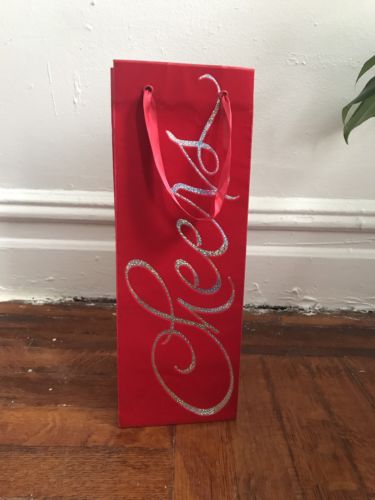 STUNNING Wine/ Liquor Bottle Gift Bag Red by Papyrus