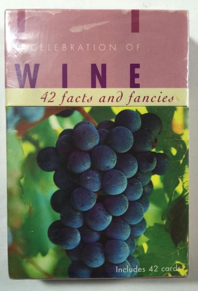 New A Celebration Of Wine 42 Facts And Fancies Card Deck Educational Sealed