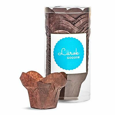 Lotus Cupcake Liners Parchment Baking Cups for Muffins 100 count Cacao 6468199