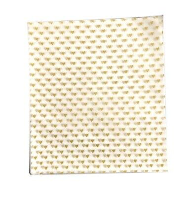 Set of 50 Golden Love Pattern Wax Paper Greaseproof Baking Paper