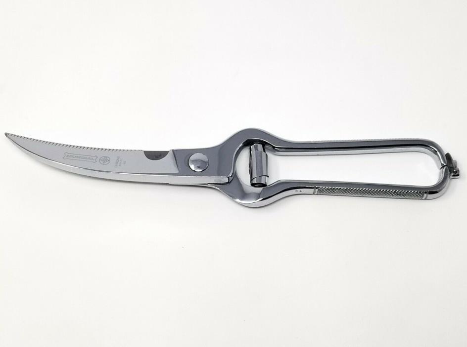 Mundial Poultry Shears Chrome 715-10 with Locking Handles EUC
