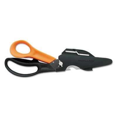 Fiskars Cuts+More, 9 in. Length, 3-1/2 in. Cut, Black/Orange 020335035300