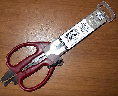 Chicago Cutlery Kitchen Red Handle Stainless Steel Deluxe Shears Scissors NEW