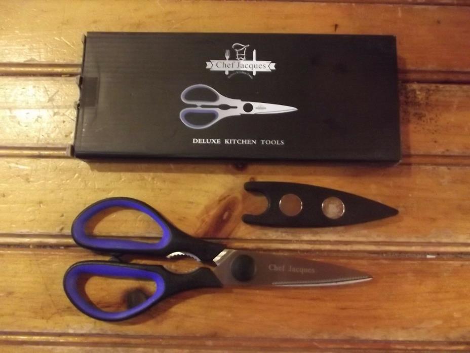 Chef Jacques Deluxe Kitchen Scissors/Shears  Stainless Steel