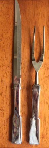 Oneida Stainless Steel Knife and Fork Carving Serving Set