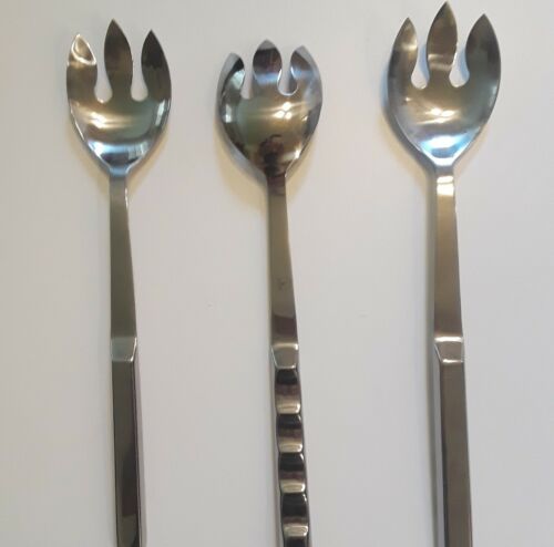 3 each Libertyware BUF-2 Notched  Buffet Serving Spoons