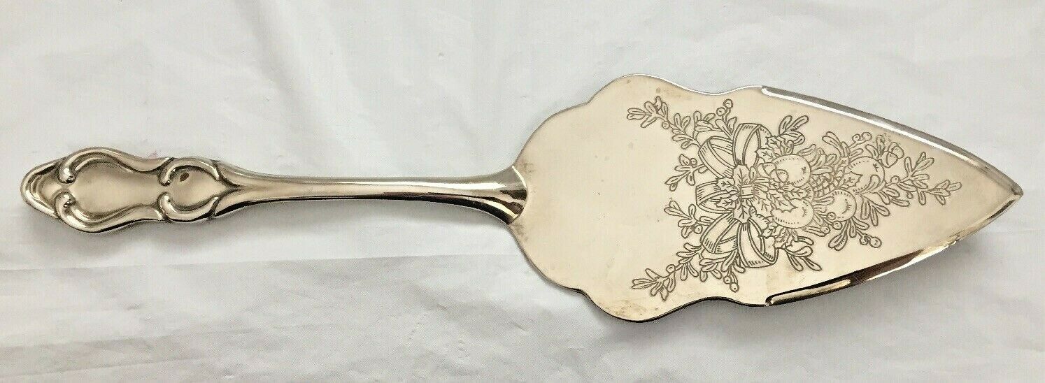Vintage Cake / Pie Serving Knife...Holiday Holly Decor