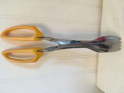 Robert Steven Witkoff Kitchen Tongs - Yellow Handles and Stainless Grabbers