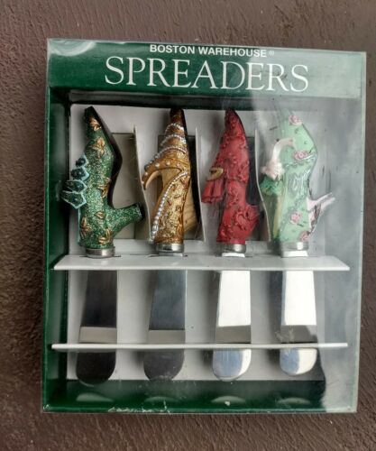 Set of 1999 Fancy Feet Shoes Boston Warehouse Spreaders butter toast muffins