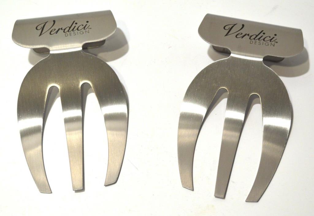 Pair of Stainless Steel Verdici Design Salad Forks