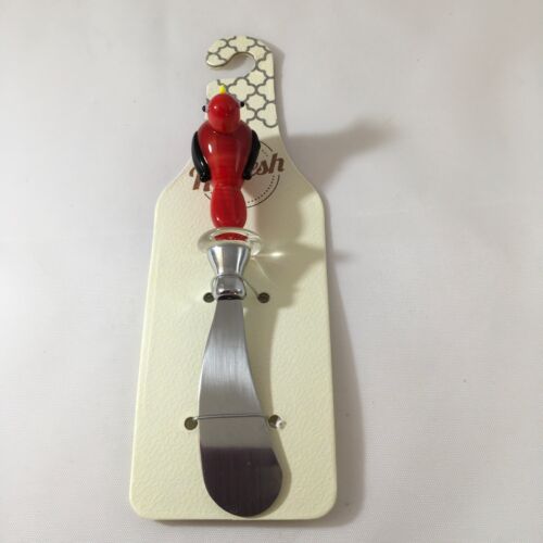 NEW Cypress Home Refresh Red Bird Glass Stainless Spreader