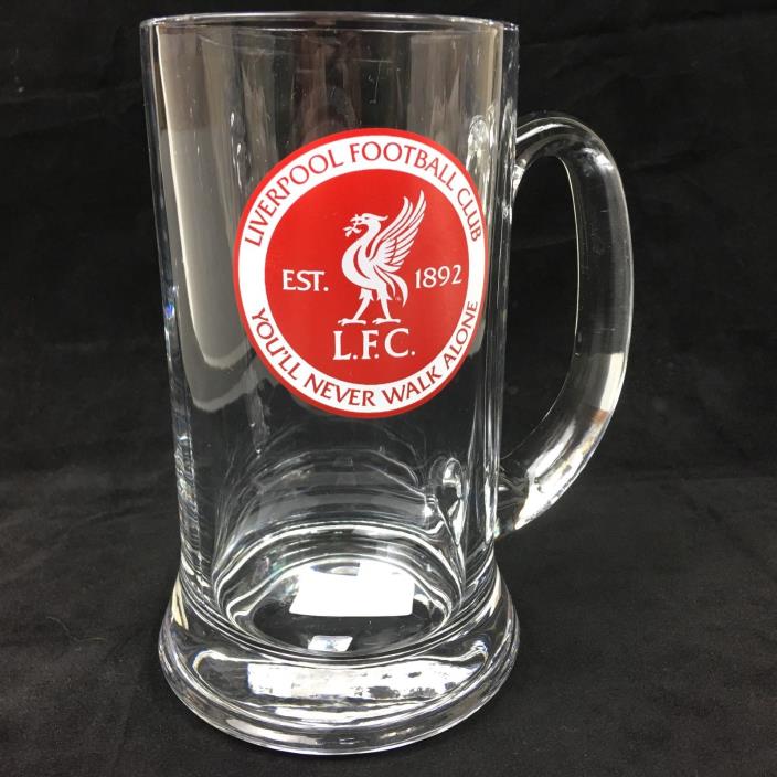 Official Liverpool Football Club Liverbird Supersize Pint Glass Tankard EUC
