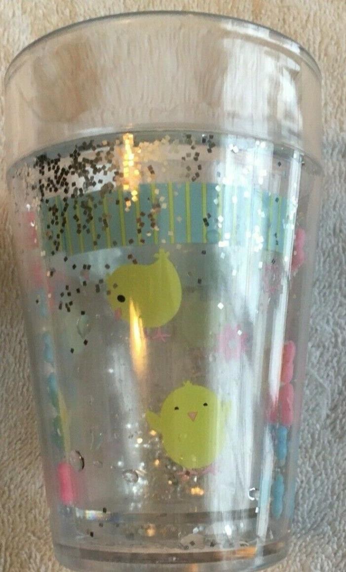 EASTER BASKET GIFT WATERFILL CUP chicks flowers girls NEW