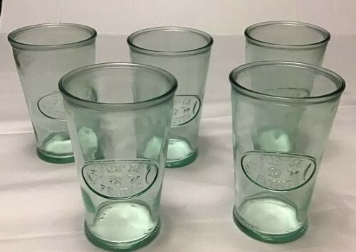 Set of 5 Jus De Fruits Glass Jar Drinking Glasses Mugs