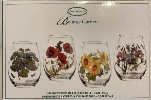 Portmeirion Botanic Garden Stemless Wine Glasses, Set of 4 (630925)