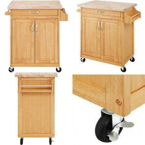 Mainstays Kitchen Island Cart, Natural. This Stylish Furniture Has a Solid...