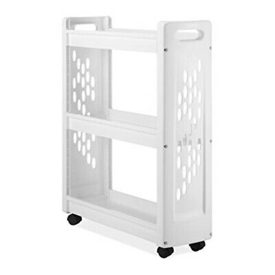 Whitmor 3 Tier Rolling Laundry Cart - Space Saving Mobile Storage Solution