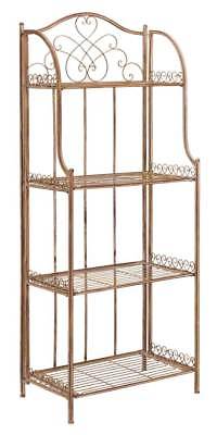 Amaris Wrought Iron?4-Tier Outdoor Bakers Rack in Rust [ID 3753823]