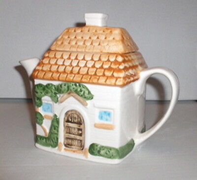 Ceramic English Country Cottage Tea Pot Kitchen Canister