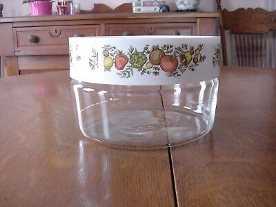 VINTAGE PYREX SPICE OF LIFE STORE 'N' SEE CONTAINER W LID 1 QT.  VERY GOOD COND