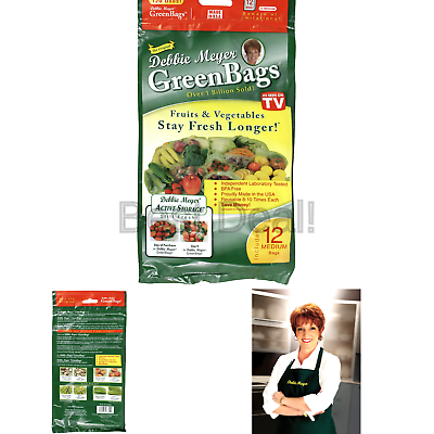 Debbie Meyer GreenBags Freshness-Preserving Food/Flower Storage Bags (Medium,...