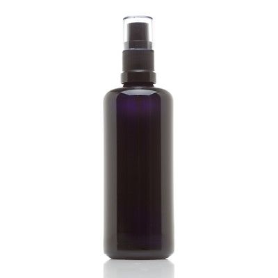 Infinity Jars 100 Ml (3.4 fl oz) Black Ultraviolet Glass Fine Mist Spray Bottle