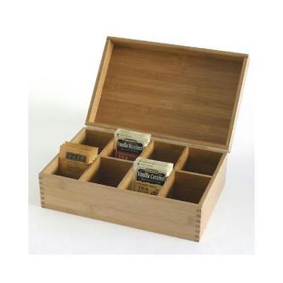 Lipper Bamboo 8 Compartment Tea Box - 8188