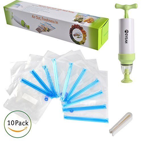 MOYEAH Vacuum Sealer, Handheld Vacuum-Sealing System (1 Pump + 10 Bags)