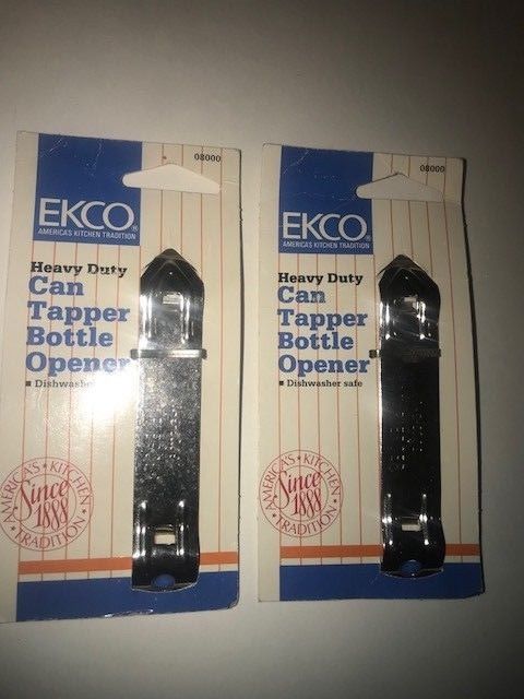 Lot of 2 Vintage Ekco Heavy Duty Can Tapper Bottle Opener Dishwasher safe NOS