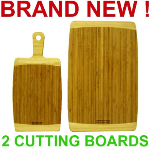 NEW! 2 BAMBOO CUTTING/CHOPPING/DICING/SERVING BOARDS,WOOD KITCHEN BOARD