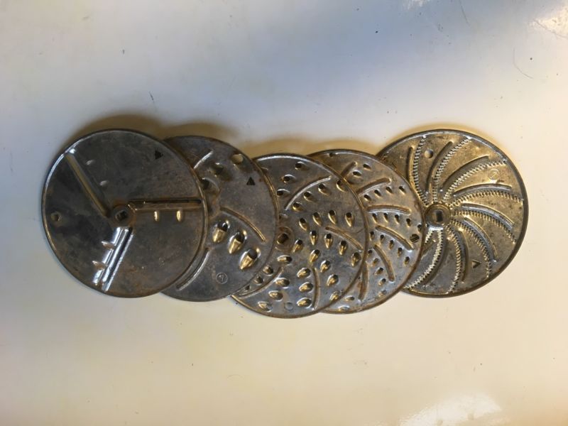 Vintage Mouli Moulinex Julienne Replacement Blades 1 2 3 4 5 Complete Set Sharp