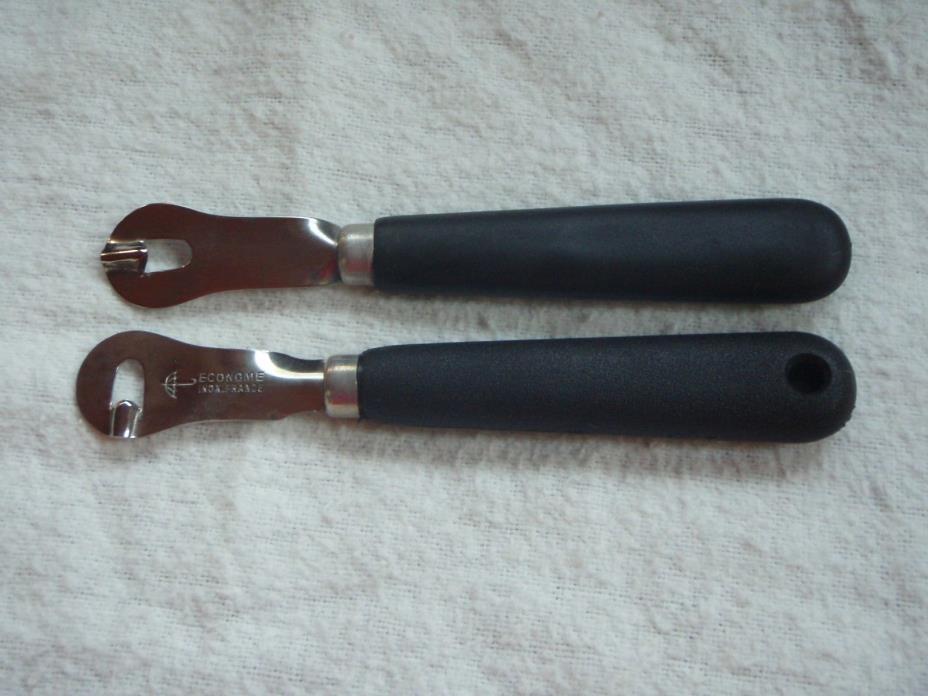 Set of 2 Citrus Zester Grater  Econome Inox France black handle