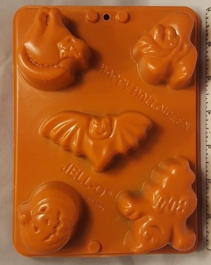 NWOT Pair Orange Jello Jiggler Shot Shooters Halloween Party Nesting Molds