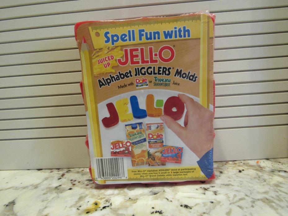 JELL-O Spell Fun Alphabet Jigglers Molds ABCs Playdoh NEW NIP - Factory Sealed