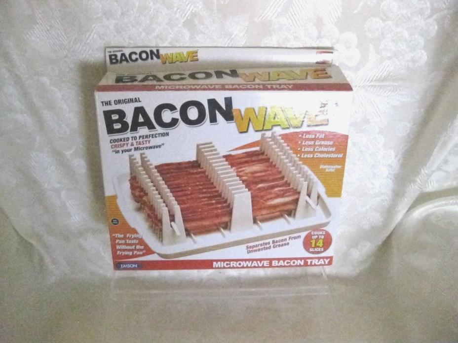 NEW The Original Bacon Wave Microwave Tray Dishwasher Safe Emson New in Box #DRG