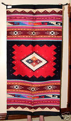 Throw Rug / TapestrySouthwestern Thick Hand Woven Wool 32