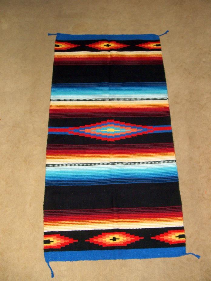 Saltillo Mexican Throw Rug Tapestry Southwestern 32x64