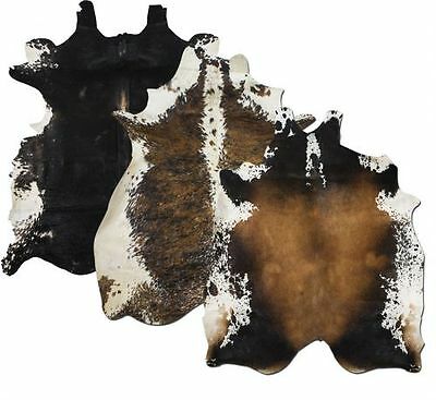 Full TRI-Colored Argentina cowhide. Measures approximately 32-37 square feet
