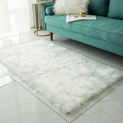 iisutas Faux Sheepskin Fur Area Rugs for Bedroom Luxury Fluffy Mat Plush Sofa x