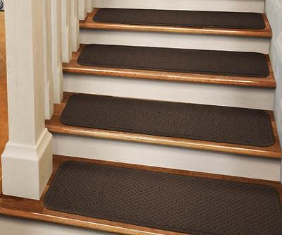 Set of 12 TAPE-DOWN Carpet Stair Treads 9