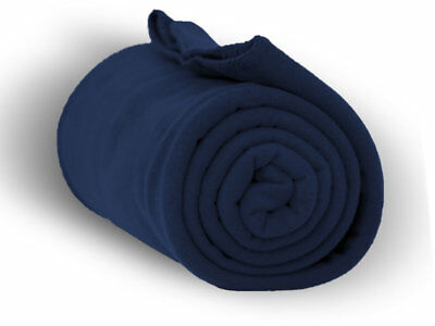 Fleece Blanket - Navy - CASE OF 24