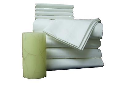 Atlas 12 1 Dozen Pillow Cases Covers Standard Size Bright White T180 Percale ...