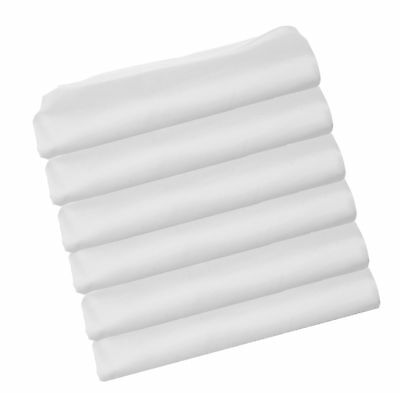 Twin Size Flat Sheets, Cotton/Poly, 66x104 in,White, 6-Pack... - FREE 2 Day Ship