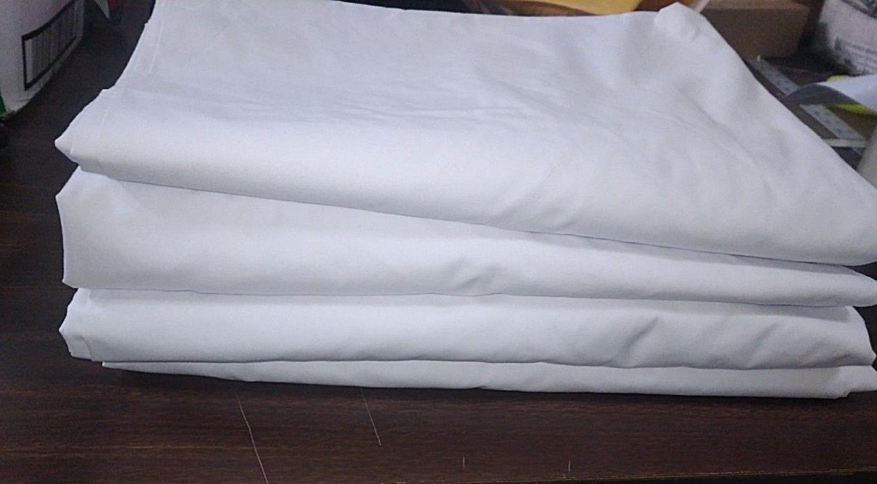 HILTON Queen White Hotel Fitted Sheets T200 deep 60 x 80 x 12 ~ lot of 4