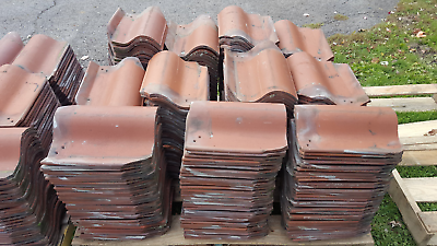 Large Lot CLAY ROOF TILES, Spanish S-Type, 5 pallets, approx 8 square, 1440 pcs